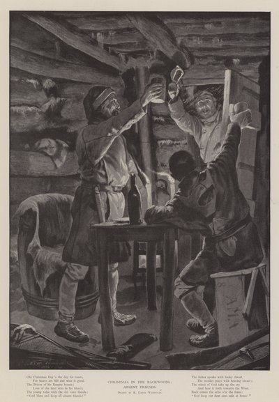 Noël dans les bois, amis absents - Richard Caton Woodville junior